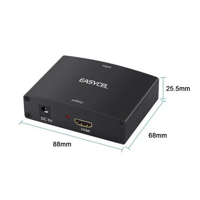 Alt view image 6 of 7 - Component to HDMI Converter with 1.2 Meter HD Cable 1080P 5RCA YPbPr to HDMI Converter