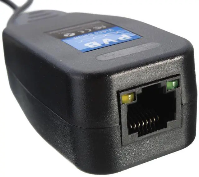 Alt view image 3 of 7 - 10 Pairs HD-CVI/TVI/AHD Passive Video Balun with Power Connector and RJ45 CAT5 Data Transmitter BNC Twisted Pair