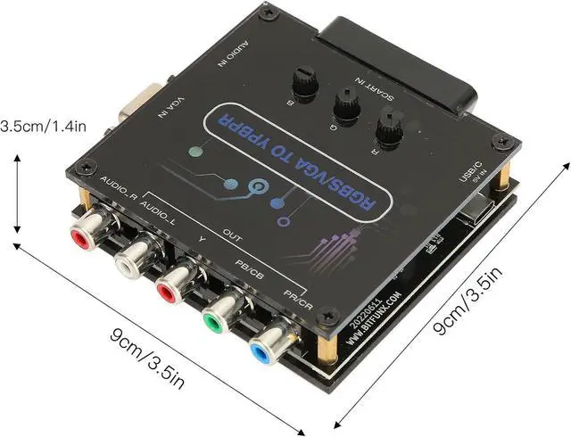 Alt view image 6 of 7 - RGBS VGA SCART to YPBPR Component Converter, Color Difference Component, Support Sound Left and Right Channel Input SCART