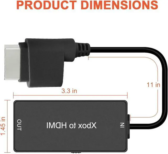 Alt view image 3 of 6 - Xbox 360 to HDMI Converter HD Link Cable for Xbox360 HDMI Adapter Support 720P/1080P Compatible with Xbox 360 and Slim