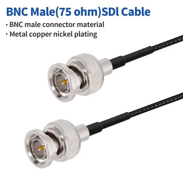 Alt view image 2 of 7 - 3G SDI Cable 66ft Long 75 Ohm BNC Male to Male Black RG179 SDI Video Cable for Camera BMCC Video CCTV Monitor SDI Monitor Converters Splitter Recorders