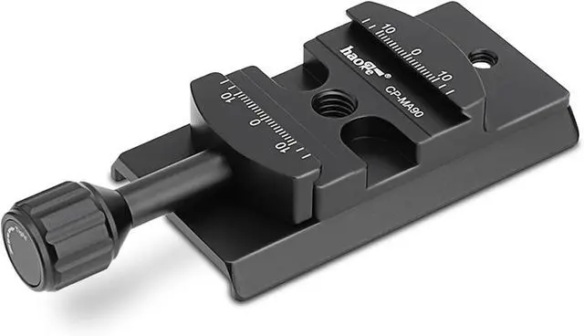 Main image of CP-MA90 Quick Release Plate QR Clamp Adapter Convertor for Select Manfrotto Tripod Fluid Video Head to Arca-Swiss Compatible Fit 501PL / Q5 / 504PLONG / 500PLONG Heads