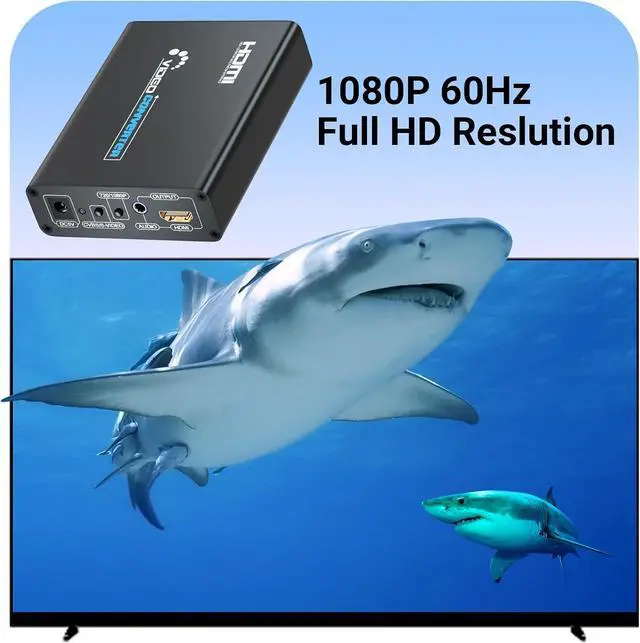 Alt view image 4 of 7 - RCA Svideo to HDMI Converter RCA and Svideo Cables Included Mezcenoy Svideo Composite AV RCA to HDMI Converter for PS1/PS2/Wii/NGC/DVD/VHS/VCR