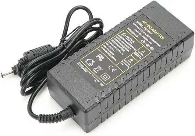 Alt view image 2 of 7 - 12V 8A Power Supply Adapter AC100-240V to DC12V Converter Transformer with 5.5x2.5mm DC Output Jack for LED Strip Light Wireless Router ADSL Cats Security Cameras