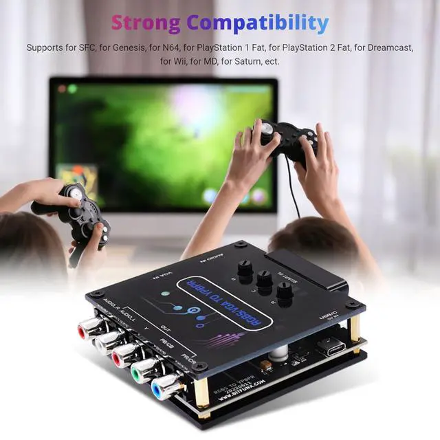 Alt view image 4 of 7 - RGBS VGA SCART to YPBPR Component Converter, 480i 480p 576i 576p 720p 1080i Video Transcoding Converter Color Difference Video Converter for for for N64