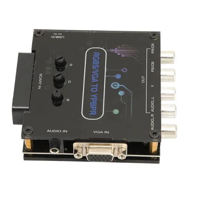 Alt view image 7 of 7 - RGBS VGA SCART to YPBPR Component Converter, 480i 480p 576i 576p 720p 1080i Video Transcoding Converter Color Difference Video Converter for for for N64