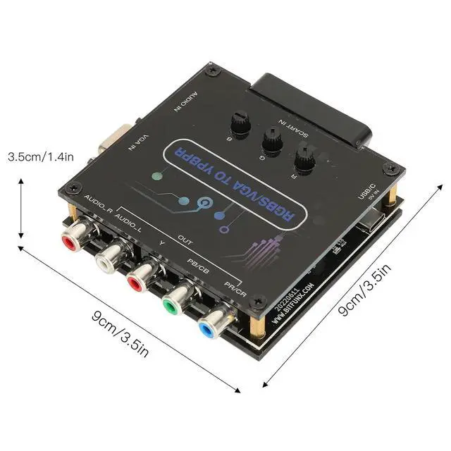 Alt view image 6 of 7 - RGBS VGA SCART to YPBPR Component Converter, 480i 480p 576i 576p 720p 1080i Video Transcoding Converter Color Difference Video Converter for for for N64