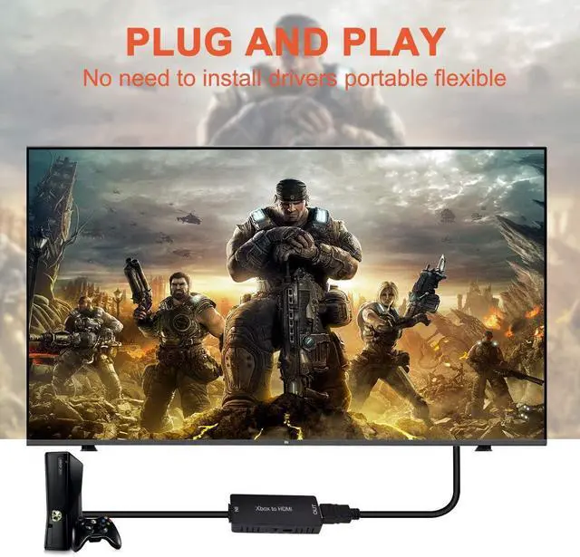 Alt view image 5 of 6 - Xbox 360 to HDMI Converter HD Link Cable for Xbox360 HDMI Adapter Support 720P/1080P Compatible with Xbox 360 and Slim