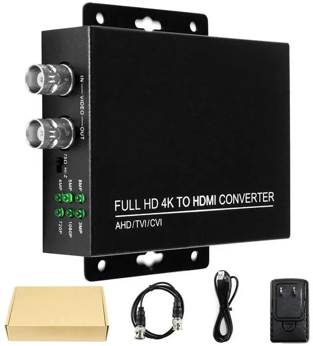 Main image of TVI CVI AHD CVBS to HDMI Converter Full HD 4K 8MP/5MP/4MP/3MP/1080P/720P BNC to HDMI Converter Adapter for Monitor HDTV DVR