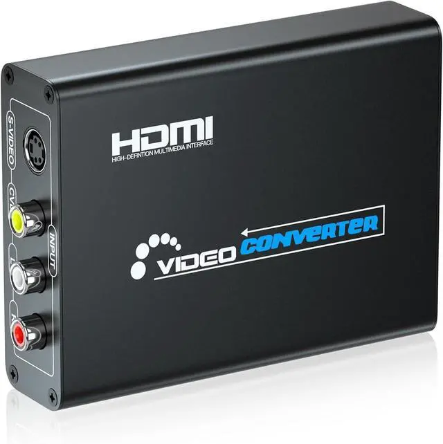 Main image of RCA Svideo to HDMI Converter RCA and Svideo Cables Included Mezcenoy Svideo Composite AV RCA to HDMI Converter for PS1/PS2/Wii/NGC/DVD/VHS/VCR