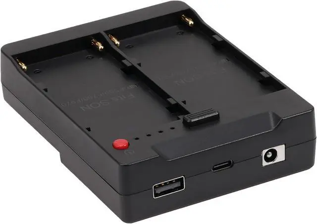 Alt view image 4 of 7 - Fotga Power Adapter Plate Convert Dual NP-F550 Battery to V Mount Battery Plate with Multiple Outputs D-Tap DC USB USB-C for Powering Camera Monitor Video Light Cell Phone
