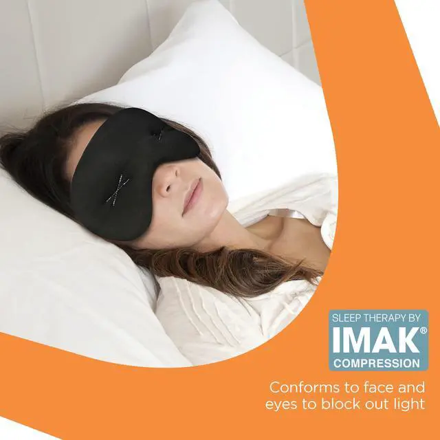 Alt view image 2 of 7 - Eye Pillow - Compression Eye Mask for Headache Support - Soothes Strain - Eases Sinus Pressure - Cooling - Universal Fit - Breathable Cotton - Washable & Reusable - Black