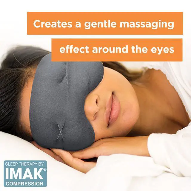 Alt view image 4 of 7 - Eye Pillow - Compression Eye Mask for Headache Support - Soothes Strain - Eases Sinus Pressure - Cooling - Universal Fit - Breathable Cotton - Washable & Reusable - Black