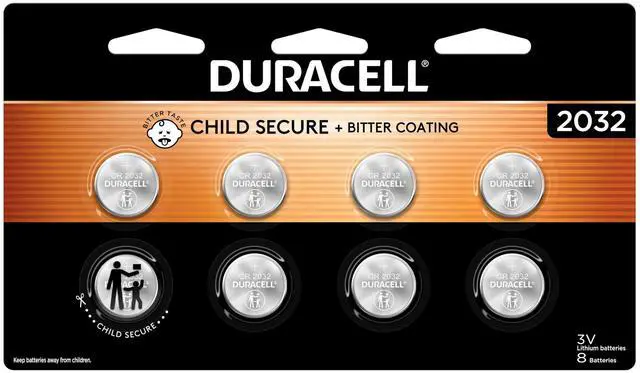 Main image of Duracell 2032 Lithium Battery, 8 Count, AirTag & Key Fob, CR2032 3V Cell