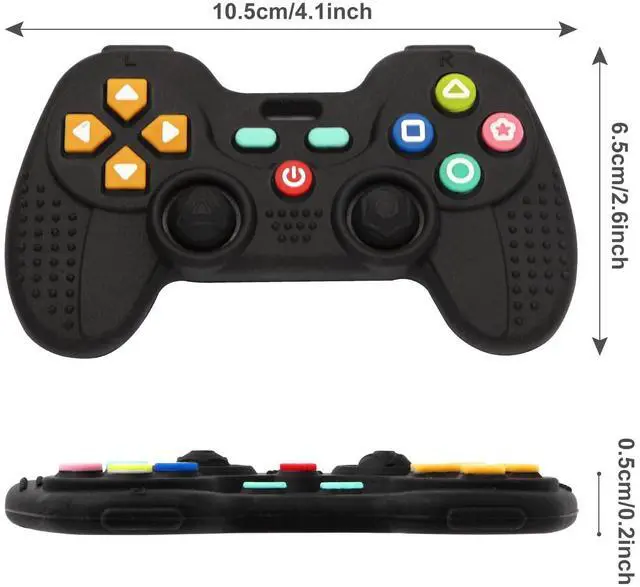 Alt view image 7 of 7 - 2 Pack Silicone Teething Toys for Babies 0-6 Months, Teethers for Babies 6-12 Months, Remote Teether for Baby, Sensory Toys for Babies, Baby Chew Toys KLW8808