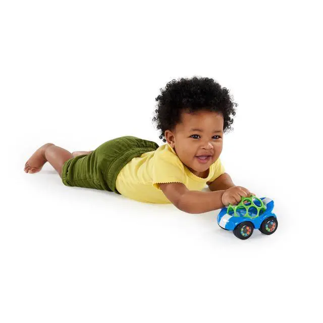 Alt view image 3 of 7 - Oball Easy Grasp Rattle & Roll Toy Sports Car BPA-Free Infant Crawling Toy, 1 Pack, Age 3 Months and up, Blue/Green
