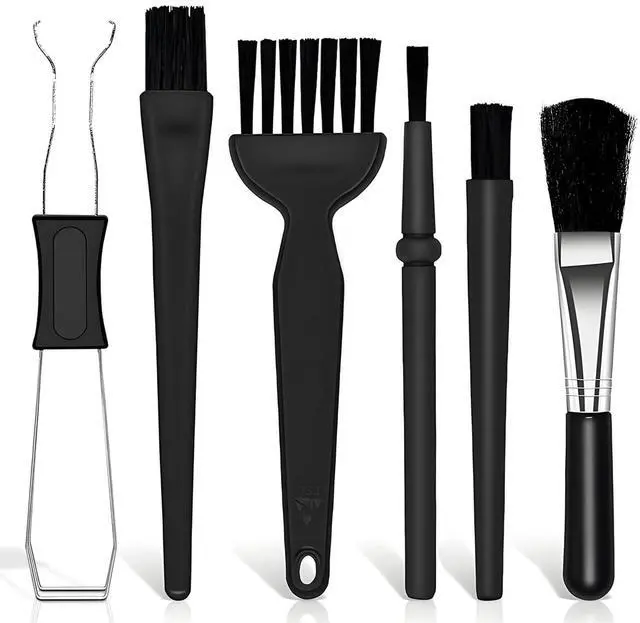 Main image of 6PCS Keyboard Brush Cleaner Kit with Keycap Puller & Switch Puller, PP Handle Nylon Small Space Dust Removal Anti Static Brush for Computer Keyboard Electrical Appliance Seam Motherboard Camera