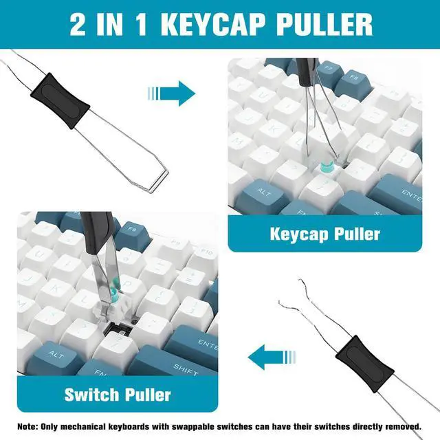 Alt view image 3 of 7 - 6PCS Keyboard Brush Cleaner Kit with Keycap Puller & Switch Puller, PP Handle Nylon Small Space Dust Removal Anti Static Brush for Computer Keyboard Electrical Appliance Seam Motherboard Camera