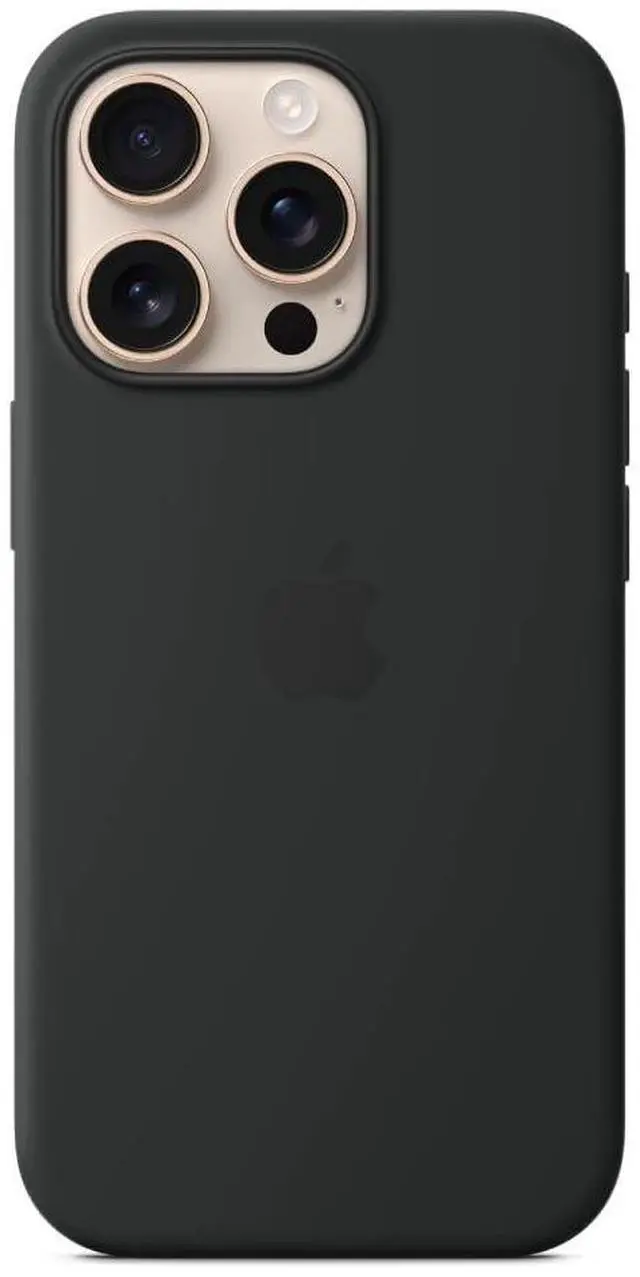 Main image of iPhone 16 Pro Silicone Case with MagSafe and Camera Control: Lightweight Phone Case, Wireless Charging Compatible, Smooth Matte Finish, Black