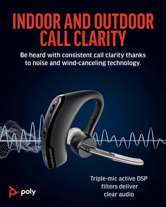 Alt view image 10 of 14 - Voyager Legend Wireless Headset (Plantronics) - Single-Ear Bluetooth w/Noise-Canceling Mic - Voice Controls - Mute & Volume Buttons - Ergonomic Design -Connect to Mobile/Tablet via Bluetooth -FFP