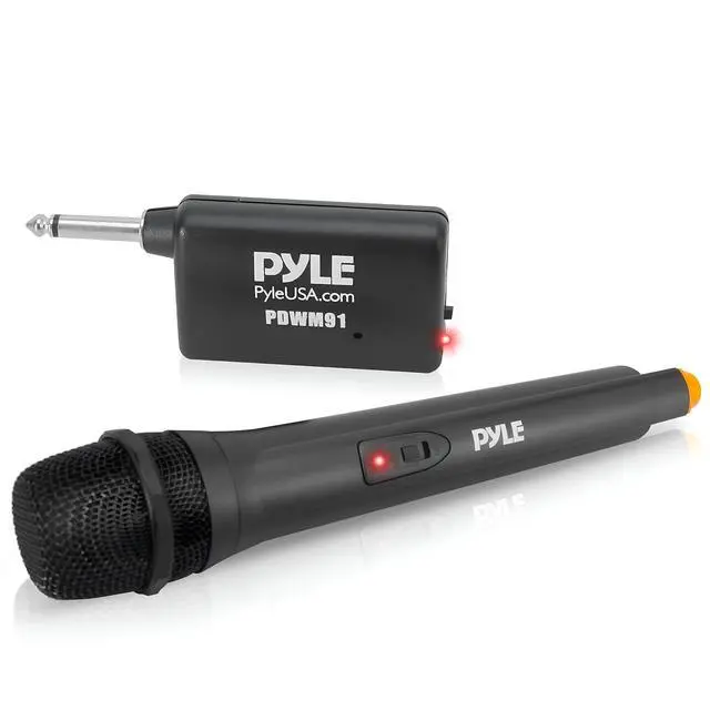 Alt view image 8 of 14 - Portable VHF Wireless Microphone System - Professional Battery Operated Handheld Dynamic Unidirectional Cordless Microphone Transmitter Set W/Adapter Receiver, for PA Karaoke DJ Party, Black