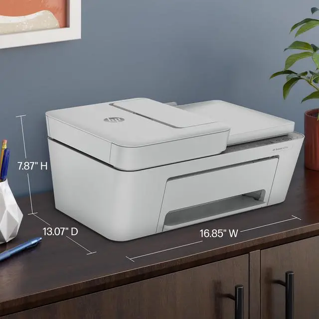 Alt view image 14 of 14 - DeskJet 4255e Wireless All-in-One Color Inkjet Printer, Scanner, Copier, Best-for-home, 3 month Instant Ink trial included. This printer is only 2.4 ghz capable. AI-enabled (588S6A)