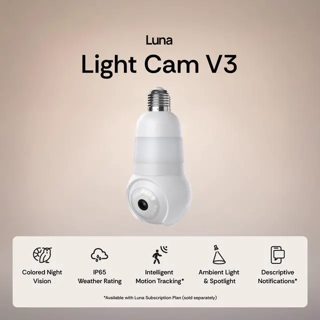 Alt view image 9 of 14 - Light Bulb Security Cameras Wireless Outdoor Indoor, 360° Pan Tilt, Color Night Vision, LED Bulb & Spotlight, 2.4GHz 5GHz Wi-Fi 6, Porch Light Cameras for Home Security (2026 Upgrade Version)
