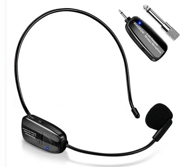 Alt view image 8 of 14 - Wireless Microphone Headset, 2.4GHz Cordless Head Mic, USB-C Charging Microphones, 165ft Range, for Voice Amplifier Speaker Pa System Teaching Tour Guides Conference Yoga Dance Fitness Instructor