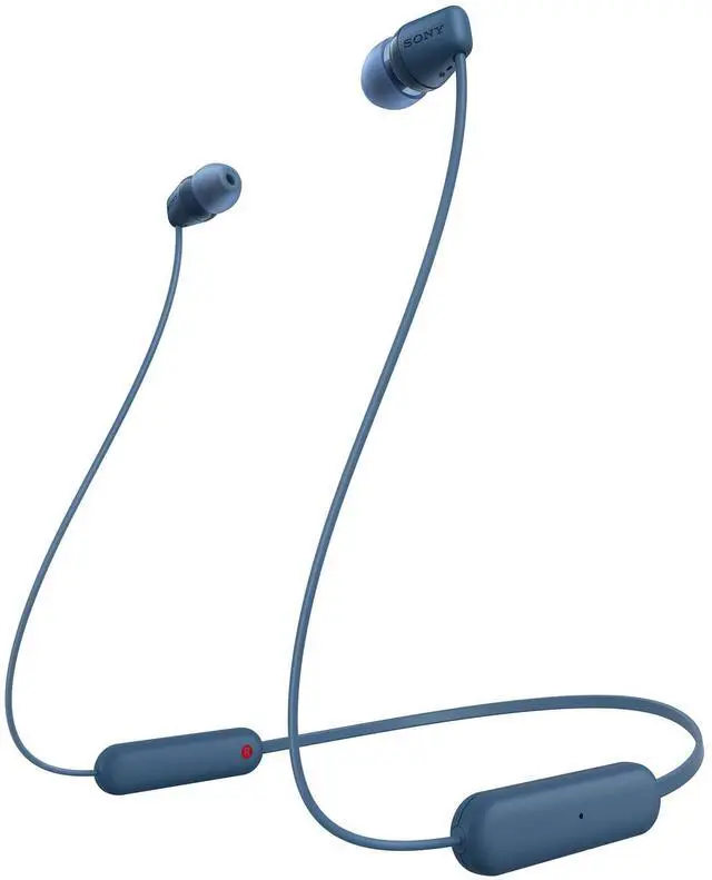 Alt view image 5 of 8 - WI-C100 Wireless in-Ear Bluetooth Headphones with Built-in Microphone, Blue