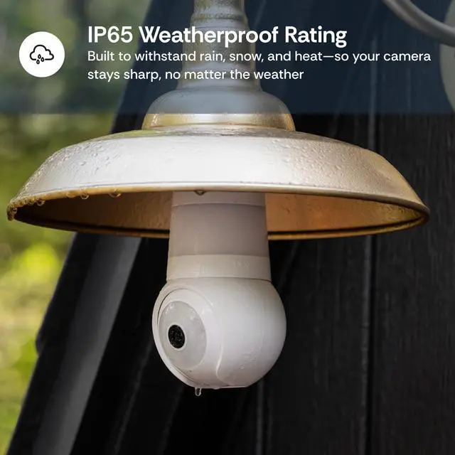 Alt view image 14 of 14 - Light Bulb Security Cameras Wireless Outdoor Indoor, 360° Pan Tilt, Color Night Vision, LED Bulb & Spotlight, 2.4GHz 5GHz Wi-Fi 6, Porch Light Cameras for Home Security (2026 Upgrade Version)