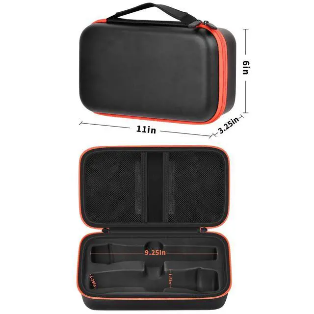 Alt view image 12 of 14 - Wireless Microphone Case Compatible with JBL Wireless Two Microphone System, Handheld Dual Mic Travel Bag for Singing or Karaoke for Receivers, Adapters, AA Batteries-Black(Box Only)