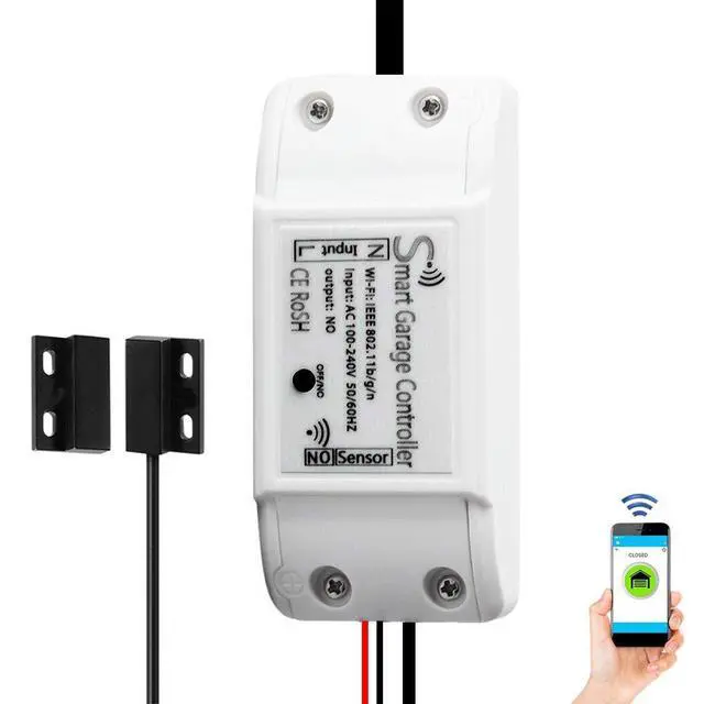 Alt view image 7 of 12 - Smart WiFi Garage Door Opener Remote Controller, Smartphone App Control, Compatible with Alexa, Google Assistant and IFTTT, No Hub Required