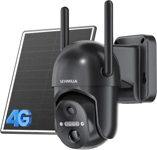 Alt view image 8 of 14 - 4G LTE Cellular Solar Security Camera Wireless Outdoor, No WiFi Solar Powered Camera, 360° Live View, 2K Color Night Vision, PIR Motion Sensor, 2 Way Talk, Built in SIM Card