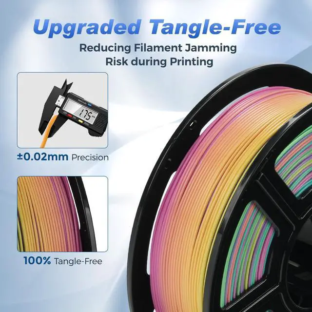 Alt view image 12 of 14 - Rapid PLA 1.75mm Rainbow Candy, 500mm/s High Speed Printing, 3D Printer Filament 1kg Spool, Dimensional Accuracy +/- 0.02mm, Enjoy Exceptional Print Quality