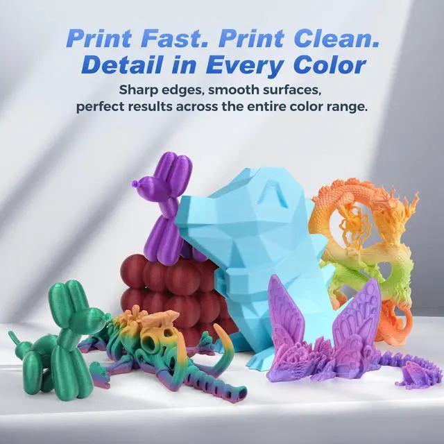 Alt view image 9 of 14 - Rapid PLA 1.75mm Rainbow Candy, 500mm/s High Speed Printing, 3D Printer Filament 1kg Spool, Dimensional Accuracy +/- 0.02mm, Enjoy Exceptional Print Quality