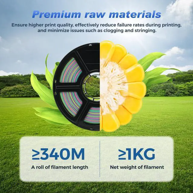 Alt view image 13 of 14 - Rapid PLA 1.75mm Rainbow Candy, 500mm/s High Speed Printing, 3D Printer Filament 1kg Spool, Dimensional Accuracy +/- 0.02mm, Enjoy Exceptional Print Quality