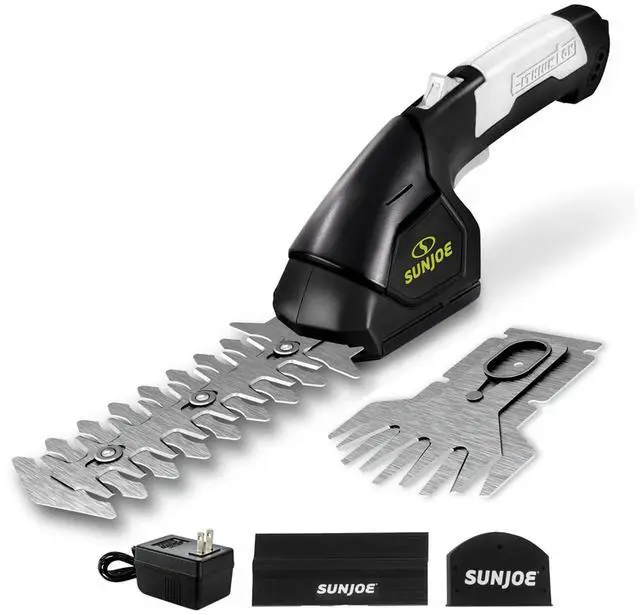 Alt view image 8 of 14 - HJ604C 2-in-1 Cordless Grass Shear and Hedge Trimmer, 7.2V Handheld Electric Shrub Trimmer Grass Cutter, 1250 RPM Steel Blades, Rechargeable Lithium-Ion Battery and Charger Included