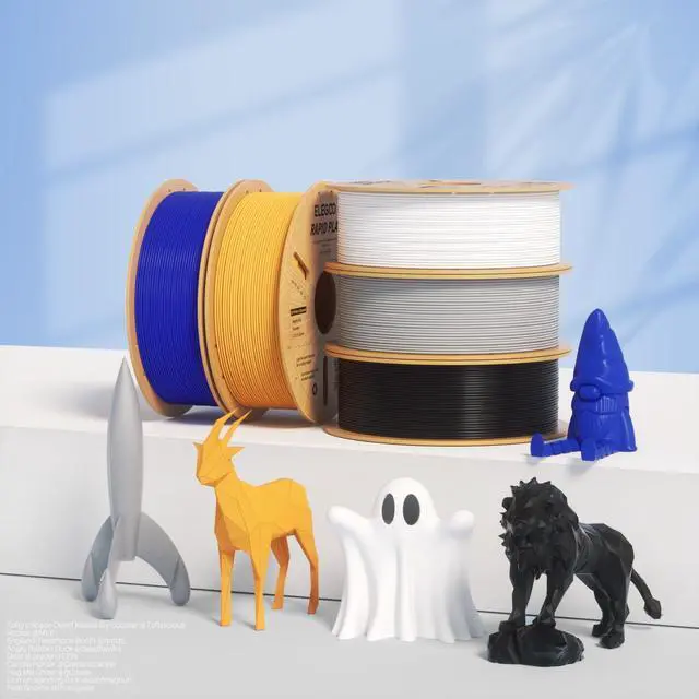 Alt view image 8 of 8 - Rapid PLA Plus Filament 1.75mm Black & White 2KG, PLA+ 3D Printer Filament for 600 mm/s High Speed Printing, Dimensional Accuracy +/- 0.02 mm, 2 Pack 1kg Spool(2.2lbs)