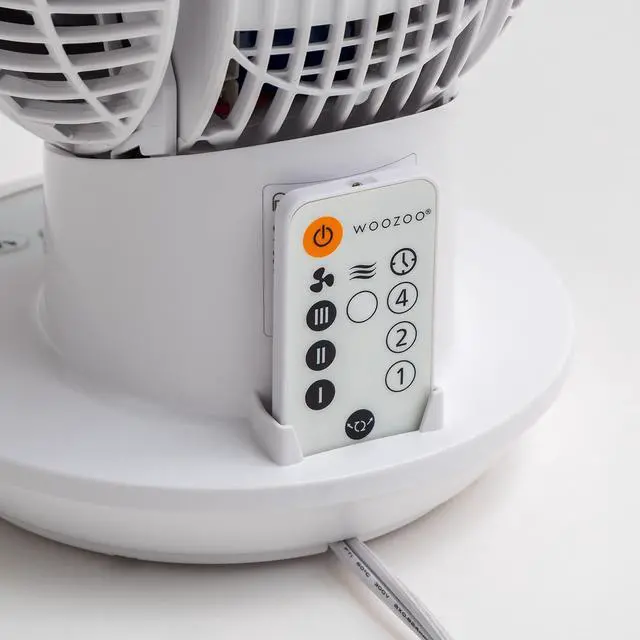Alt view image 11 of 12 - WOOZOO Air Circulator Fan with Remote, Oscillation, 3 Speeds, 52ft Max Air Distance, Adjustable Tilt, Quiet Motor, Small Fan for Bedroom, Office, Dorm, White