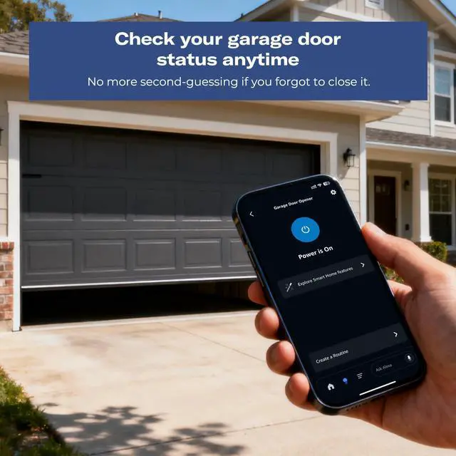 Alt view image 14 of 14 - Smart Garage Door Opener, Matter Certified, Retrofit with Existing Remote, Compatible with Alexa, Apple Home, Google Home, SmartThings, Home Assistant & Homey