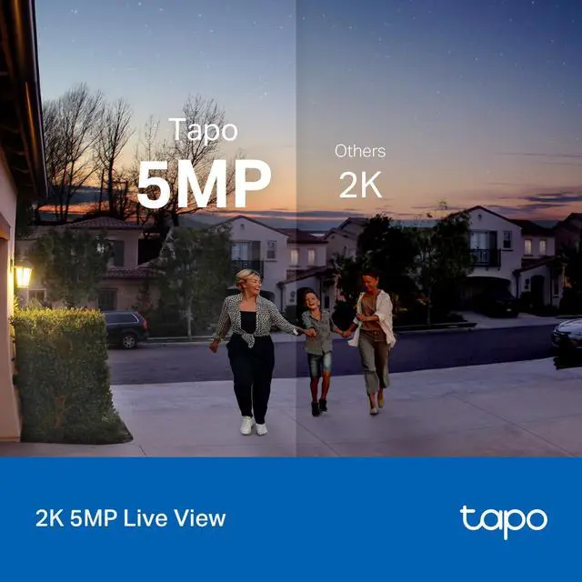 Alt view image 6 of 8 - 2K Wired Smart Video Doorbell - 180 Ultra-Wide Field of View, Person/Vehicle/Package Detection, 2-Way Audio, Color Night Vision, Subscription-Free Local Storage or Optional Cloud, D130