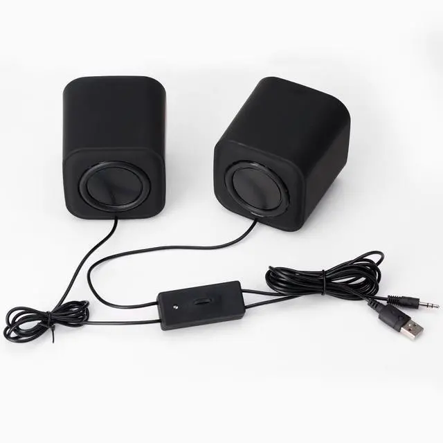Alt view image 13 of 14 - Computer Speakers for Desktop PC, Laptop, Mac, USB Powered, Small Wired 2.0 Channels Dual Stereo Clear with Bass Less Distortion