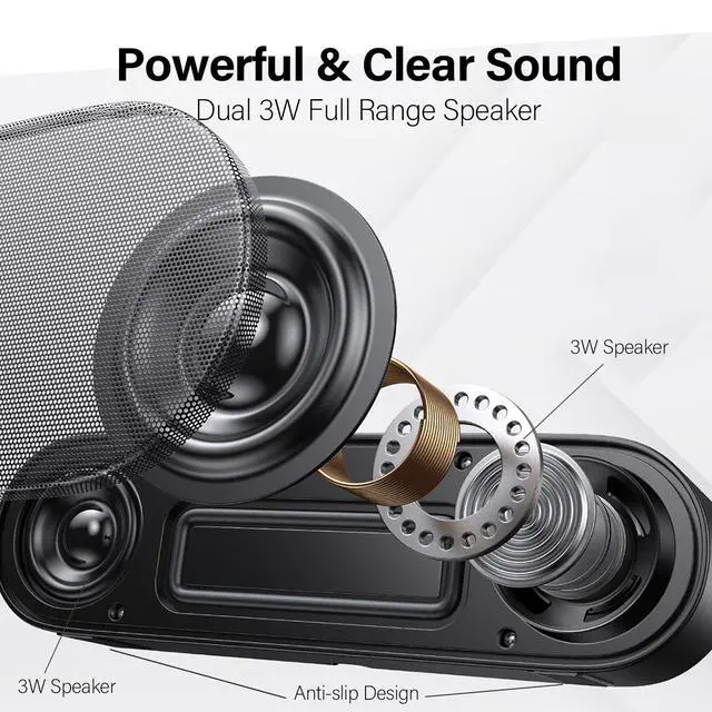 Alt view image 10 of 14 - Updated Computer Speaker, USB Powered Speaker for Desktop,Windows PC,Mac. Portable Mini Sound bar-Plug and Play with Volume Control and Mute Button (USB-C to USB Adapter Included)