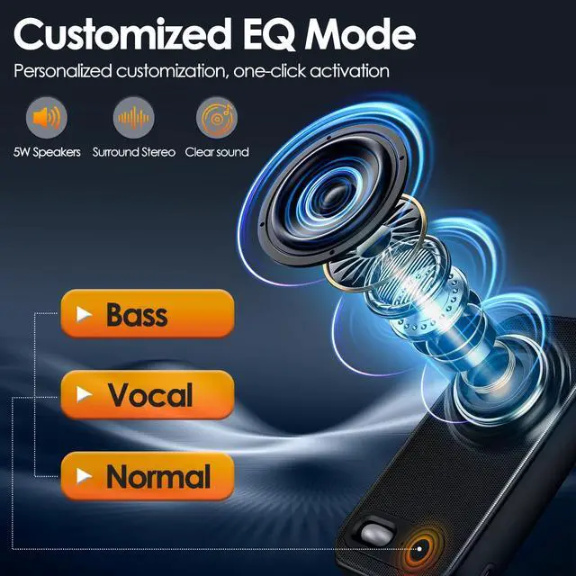 Alt view image 9 of 14 - USB-A/USB-C Computer Speakers for PC Desktop, Wired Portable Mini Sound-bar for Monitor with Stereo Sound & Enhanced Bass, Laptop Speakers for Desktop, PC, Smartphones,Tablets with RGB Lights