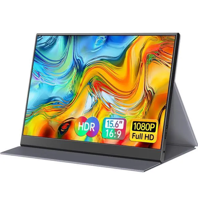 Alt view image 11 of 14 - 15.6inch Portable Monitor,1080P USB-C HDMI Second External Monitor for Laptop,PC,Mac Phone,PS,Xbox,Swich,IPS Ultra-Thin Zero Frame Gaming Display/Premium Smart Cover