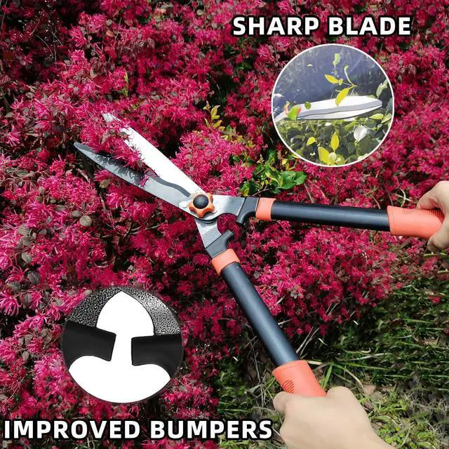 Alt view image 10 of 14 - Loppers Hedge Shears & Pruners Combo Set 3-Piece Hedge Clippers, Heavy Duty Tree & Shrub Care Kit for Yard, Lawn & Garden, Professional Branch Cutter Tree Trimmer for Indoor & Outdoor Gardening
