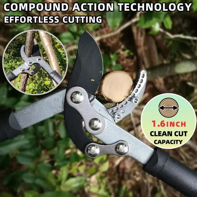 Alt view image 11 of 14 - Loppers Hedge Shears & Pruners Combo Set 3-Piece Hedge Clippers, Heavy Duty Tree & Shrub Care Kit for Yard, Lawn & Garden, Professional Branch Cutter Tree Trimmer for Indoor & Outdoor Gardening