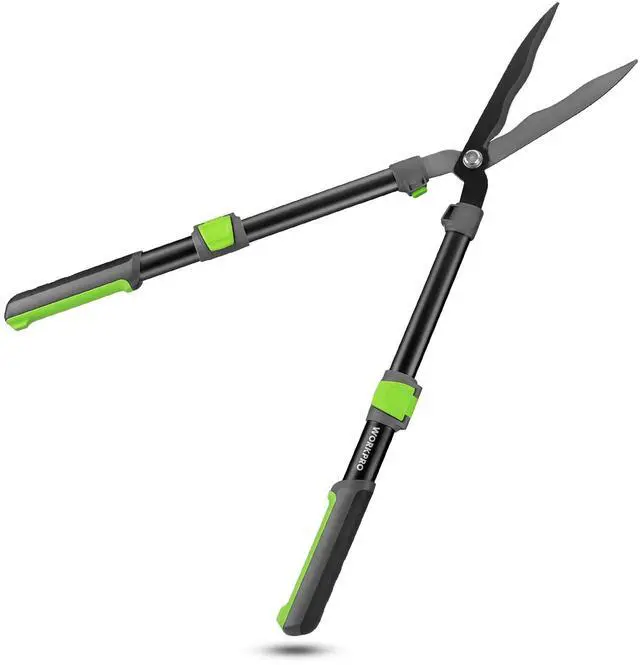 Alt view image 8 of 14 - Extendable Hedge Shears, 25"-33" Manual Hedge Clippers, Professional Bush Cutter, Gardening Pruners Scissors, Hedge Trimmers, Shears Gardening Tools for Pruning Borders & Shrubs