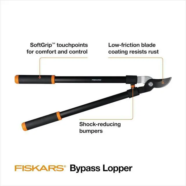 Alt view image 9 of 14 - 28" Loppers for Tree Trimming, Heavy Duty, Rust-Resistant Sharp Bypass Steel Blade Loppers, Branch Cutter up to 1.5" Diameter Cut Capacity, Shock-Absorbing Handle, Garden Tools