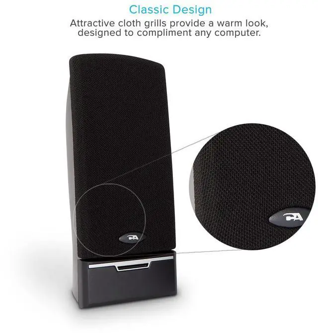Alt view image 9 of 12 - CA-2014USB 2.0 Multimedia Desktop Computer Speakers, Compatible with USB C or A Devices, Adapter Included